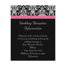 Black with Pink Passion Damask