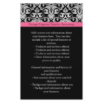 Black with Pink Passion Damask