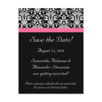 Black with Pink Passion Damask