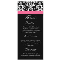 Black with Pink Passion Damask