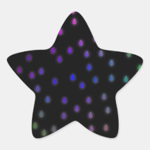 Black with rainbow colour rain drops. sticker