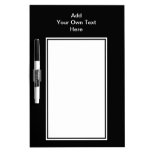 Black with White Area and Custom Text.