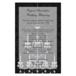 Black with White Chandelier Silhouette flyers