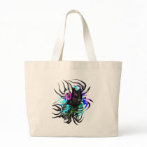 Black Wolf Tote Bags