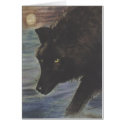 "Black Wolf in Water" cards