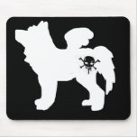 Black Wolf Skull Mousepad