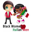 Black Women Italian Men T-shirt Black - Women
