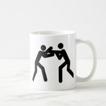 black wrestling sport icon mugs