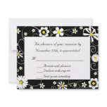 Black, Yellow and White RSVP Card invitations