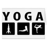 black yoga icon cards