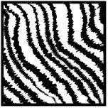 Black Zebra Print Pattern. Black Edge. Custom photo sculptures