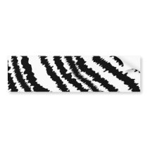 Black Zebra Print Pattern. Bumper Stickers
