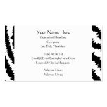 Black Zebra Print Pattern. Business Card