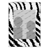 Black Zebra Print Pattern. Greeting Cards