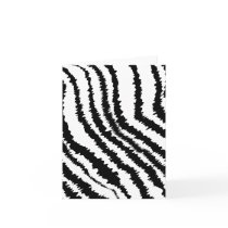 Black Zebra Print Pattern. Greeting Card