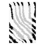 Black Zebra Print Pattern. Customised Stationery