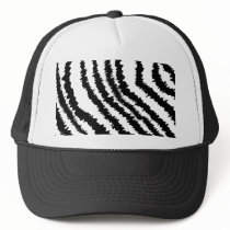 Black Zebra Print Pattern. Hat
