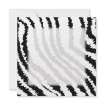 Black Zebra Print Pattern. Invitation