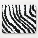 Black Zebra Print Pattern. Mousemat