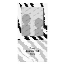 Black Zebra Print Pattern. Customised Photo Card