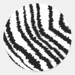 Black Zebra Print Pattern. Sticker