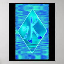 BlackBackground, chineseWaterCurrent Print