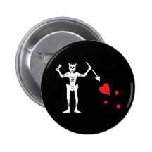 Blackbeard's Pirate Flag Buttons