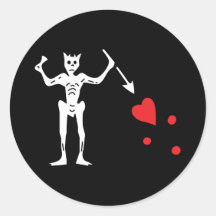 Blackbeard's Pirate Flag Stickers