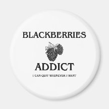 Blackberries Addict Fridge Magnets