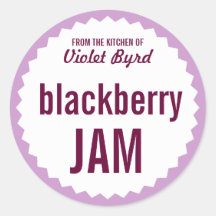 Blackberry Jam Home Canning Label Template Sticker