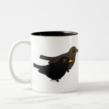 Blackbird Pair Coffee Mugs