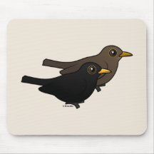 Blackbird Pair Mouse Mats