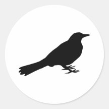 Blackbird Round Stickers