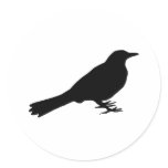 Blackbird Round Stickers