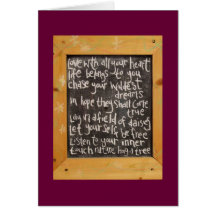 Blackboard Poetry Card