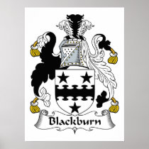 Blackburn Family Crest Poster