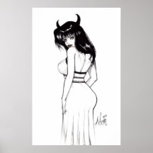 Blackened Horns Print