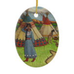 Blackfoot Indians Christmas Ornament