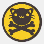 BlackJack(Cat) Round Sticker
