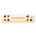 Blackjack / Poker Card Suits: Bumper Sticker