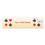 Blackjack / Poker Card Suits: Bumper Sticker