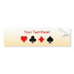 Blackjack / Poker Card Suits: Bumper Sticker bumper stickers