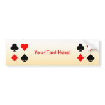 Blackjack / Poker Card Suits: Bumper Sticker