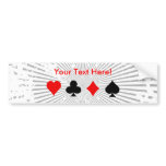 Blackjack / Poker Card Suits: Bumper Sticker