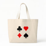 Blackjack / Poker Card Suits: Vector Art: Tote Bag
