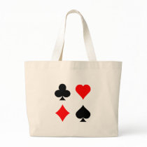 Blackjack / Poker Card Suits: Vector Art: Tote Bag