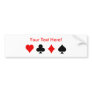 Blackjack / Poker Card Suits: Vector Art: Bumper Stickers