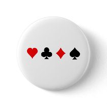 Blackjack / Poker Card Suits: Vector Art: Button