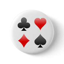 Blackjack / Poker Card Suits: Vector Art: Buttons