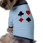 Blackjack / Poker Card Suits: Vector Art: Pet Shirt